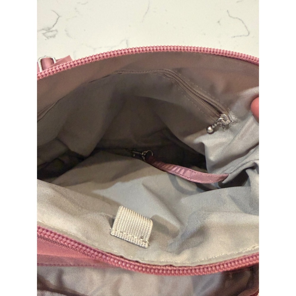 Baggallini Mauve Pink Nylon Crossbody Bag RFID Blocking Travel Purse Adjustable - Picture 8 of 12
